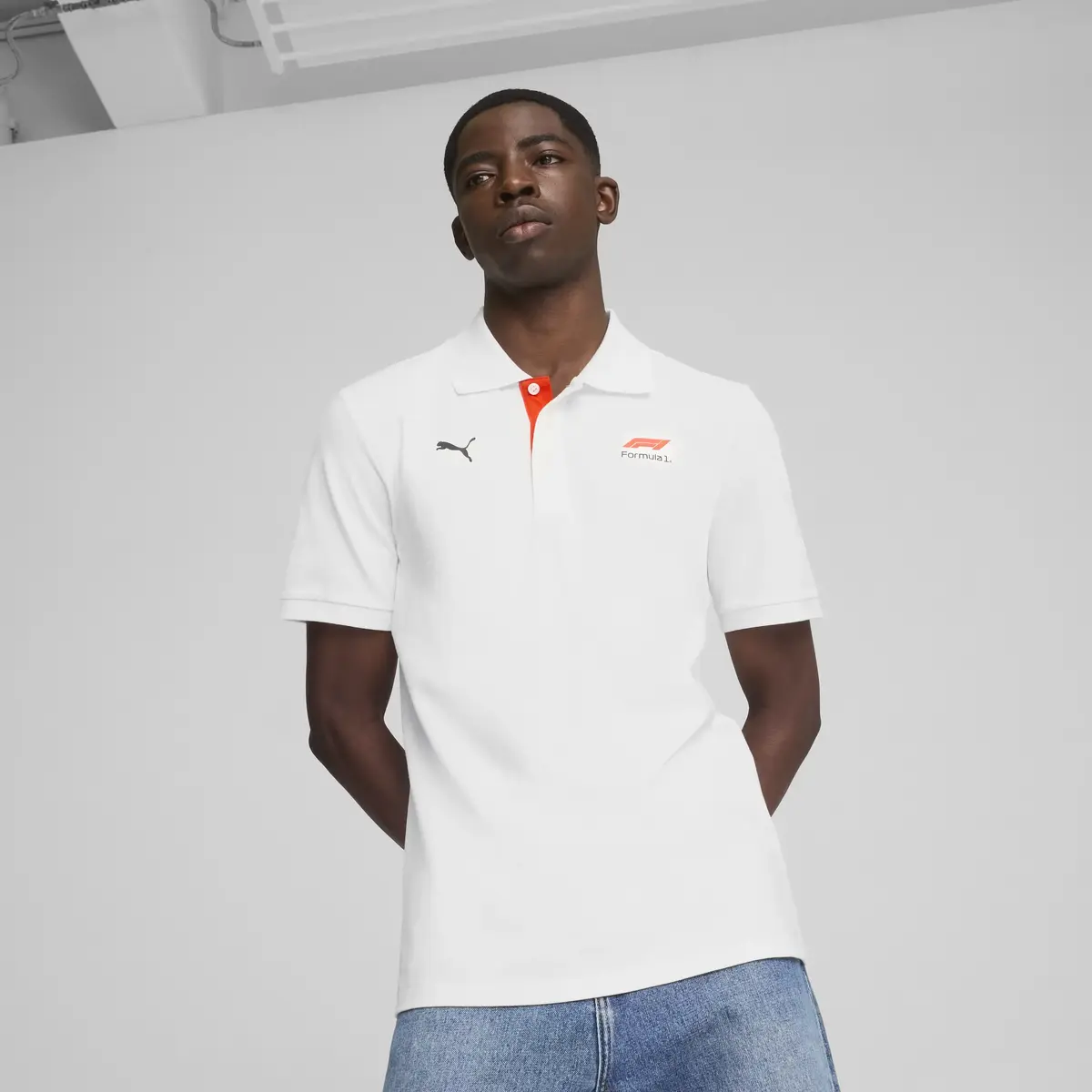 Puma F1 Polo Beyaz Erkek T-Shirt