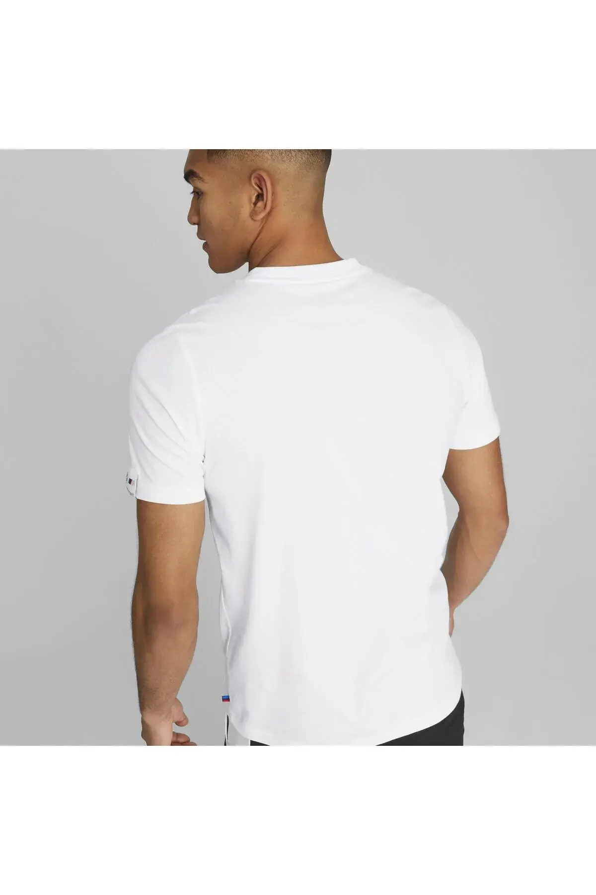 Puma BMW MMS Logo Tee + Beyaz Erkek T-Shirt