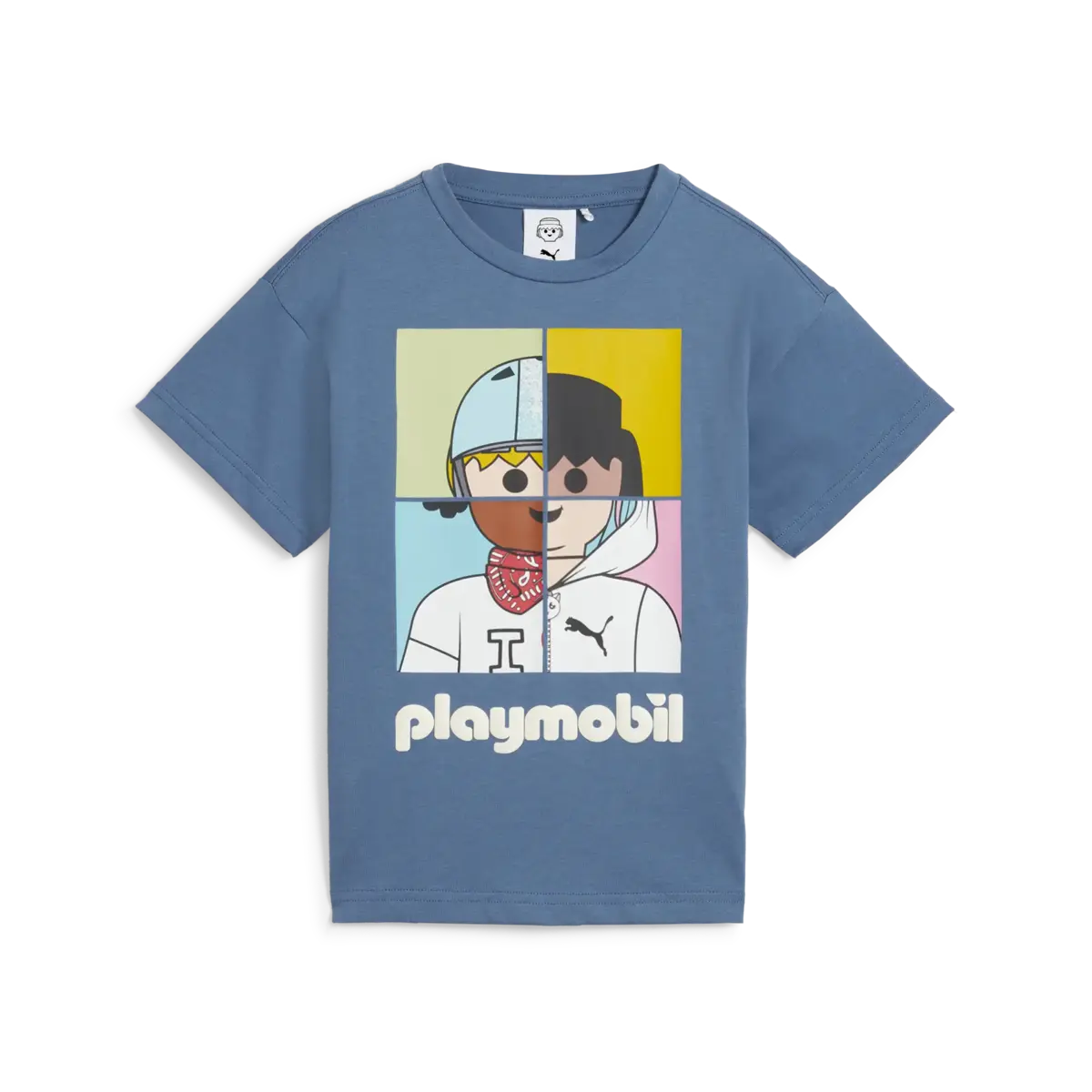 Puma X PLAYMOBIL Graphic Tee Mavi Erkek T-Shirt & Polo