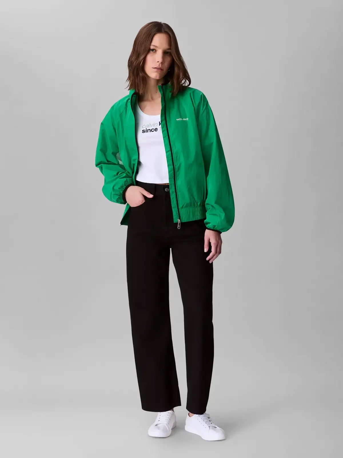 Calvin Klein RETRO TRACK JACKET Yeşil Kadın Ceket