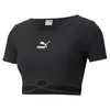 Puma Classics Ribbed Tee Puma Black Siyah Kadın T-Shirt