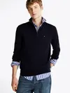 Tommy Hilfiger ESSENTIAL COTTON ZIP, DW5 Siyah Erkek Kazak
