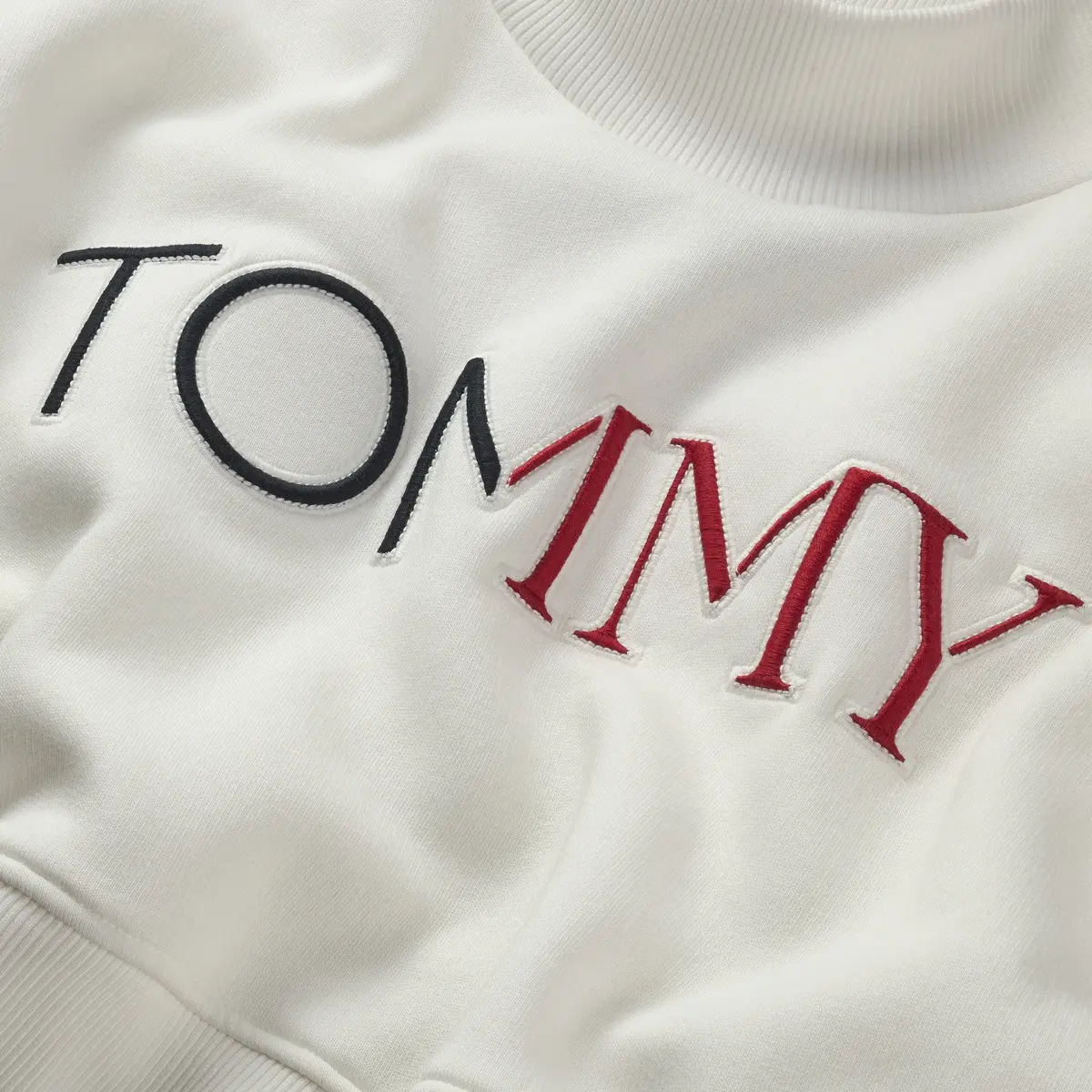 Tommy Hilfiger TJW CROP RWB TOMMY H, YAD Krem Kadın Sweatshirt