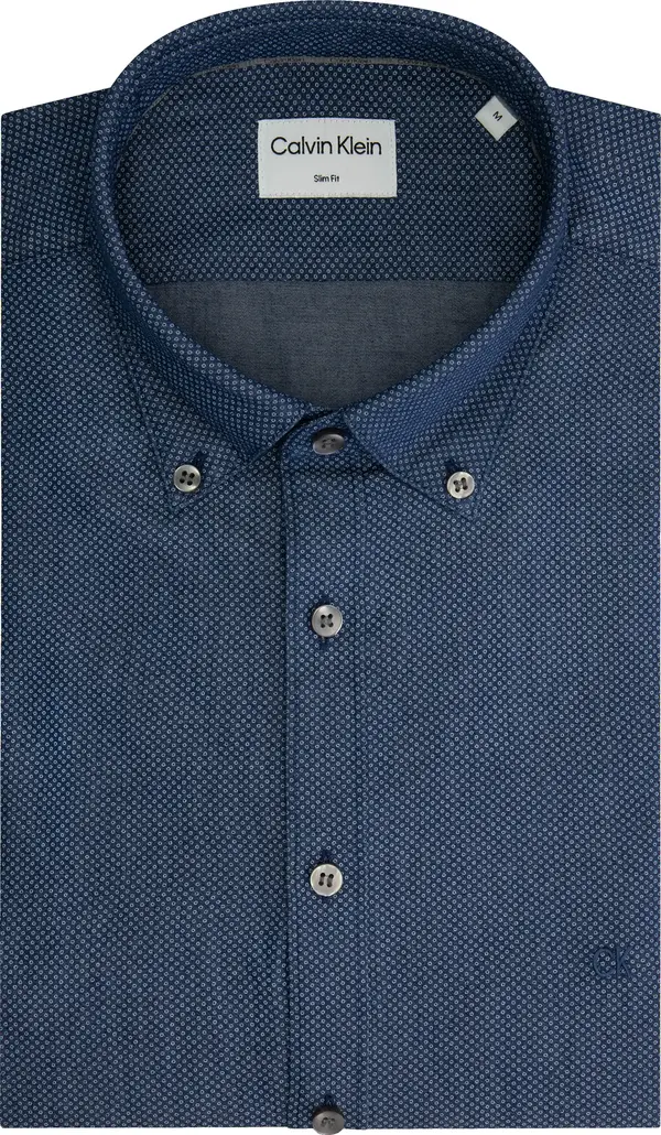 Calvin Klein WASHED PRINT SLIM SH Erkek Denim Gömlek