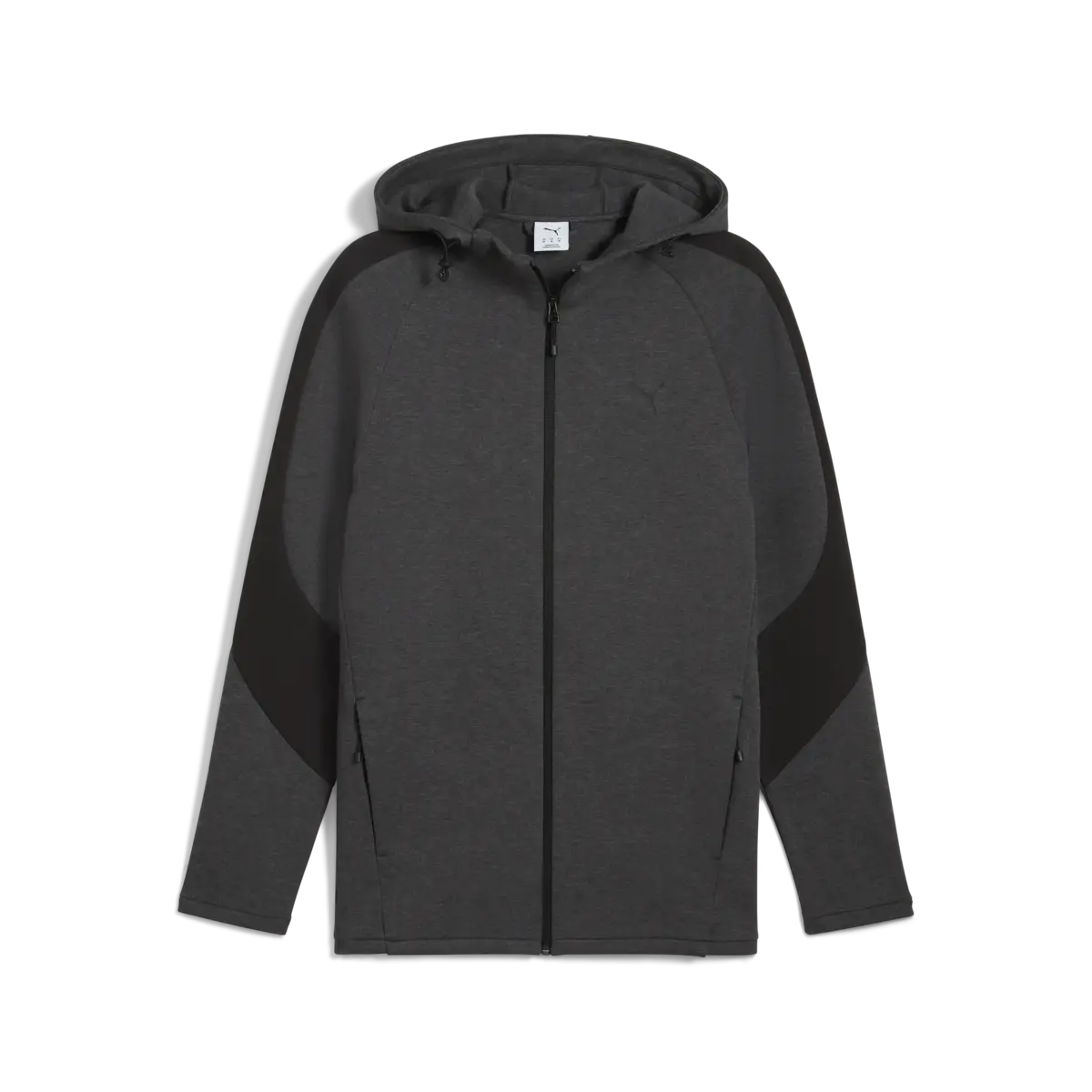 Puma EVOSTRIPE Core FZ Hoodie Gri Erkek Fermuarlı Üst