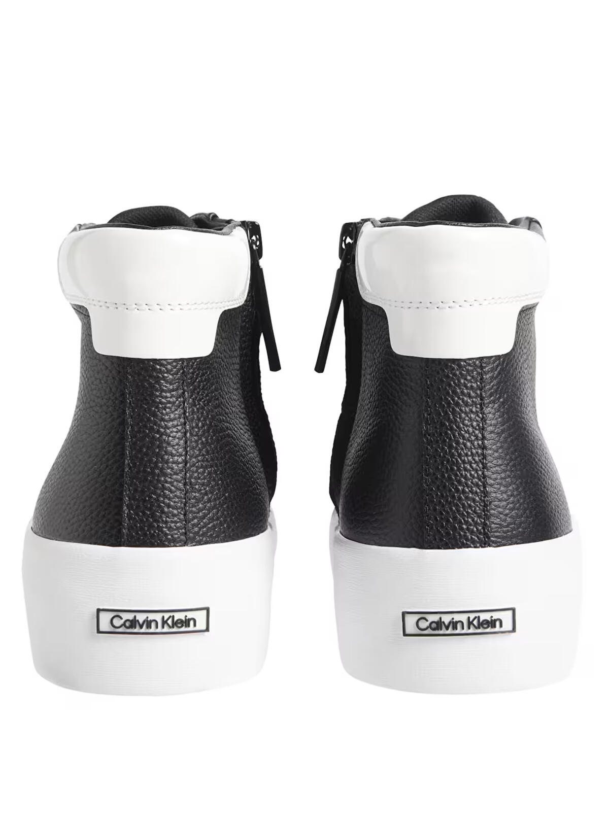 Calvin Klein VULC HIGH TOP LTH, 0GM Siyah Kadın Spor Ayakkabı
