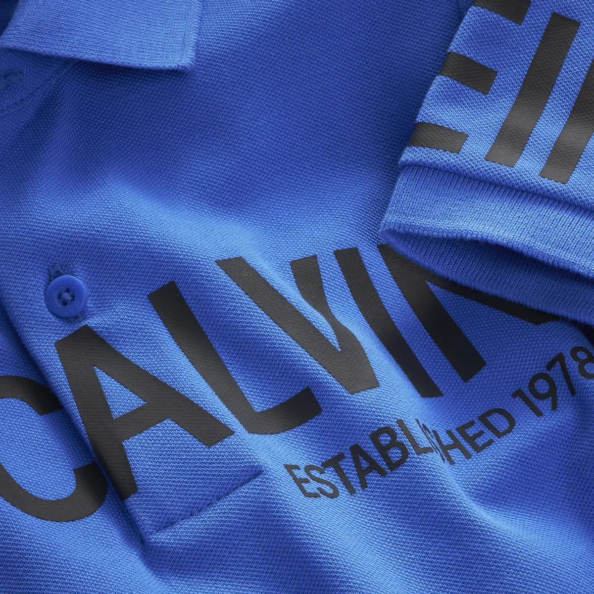 Calvin Klein INTS HERO LOGO FITTE Erkek Mavi Polo T-Shirt