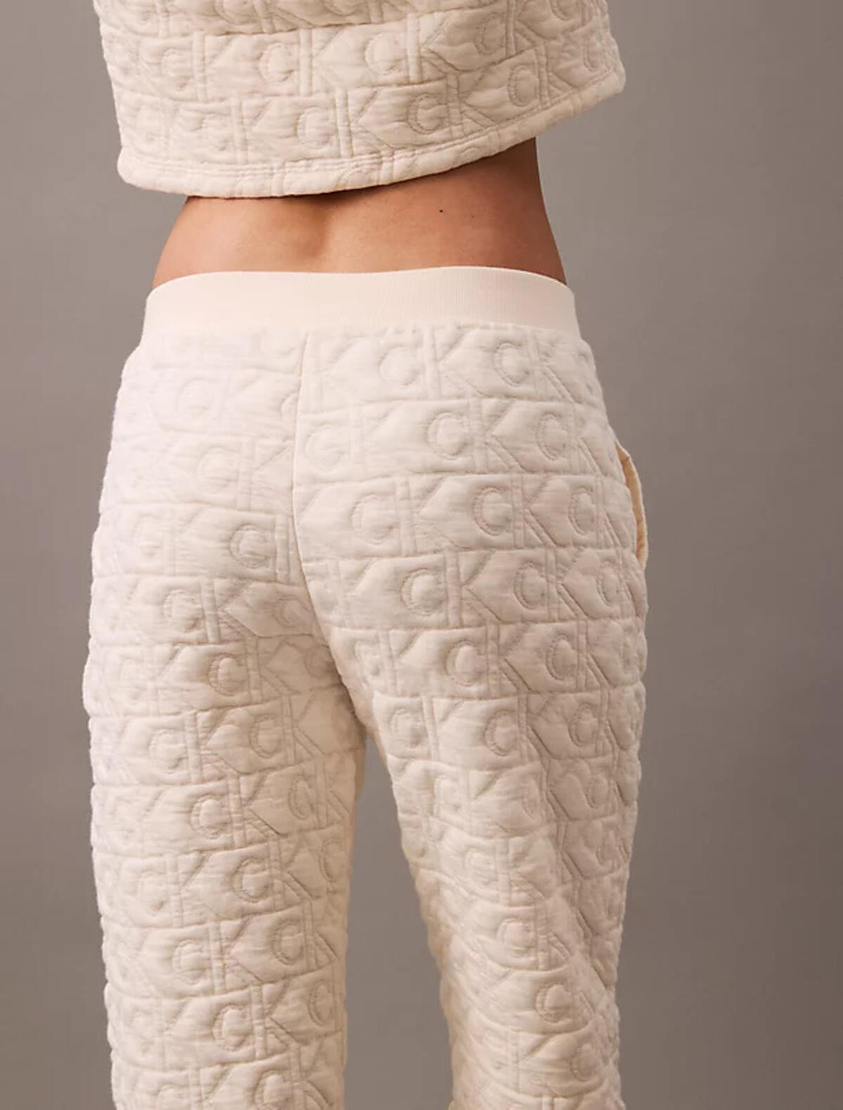 Calvin Klein JOGGER, 101 Krem Kadın Eşofman Altı
