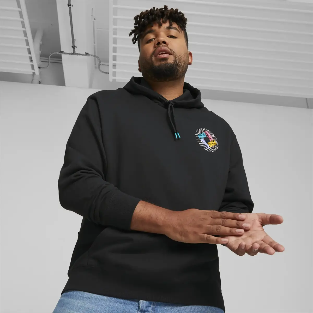 Puma SWxP Graphic Hoodie Siyah Erkek Sweathirt