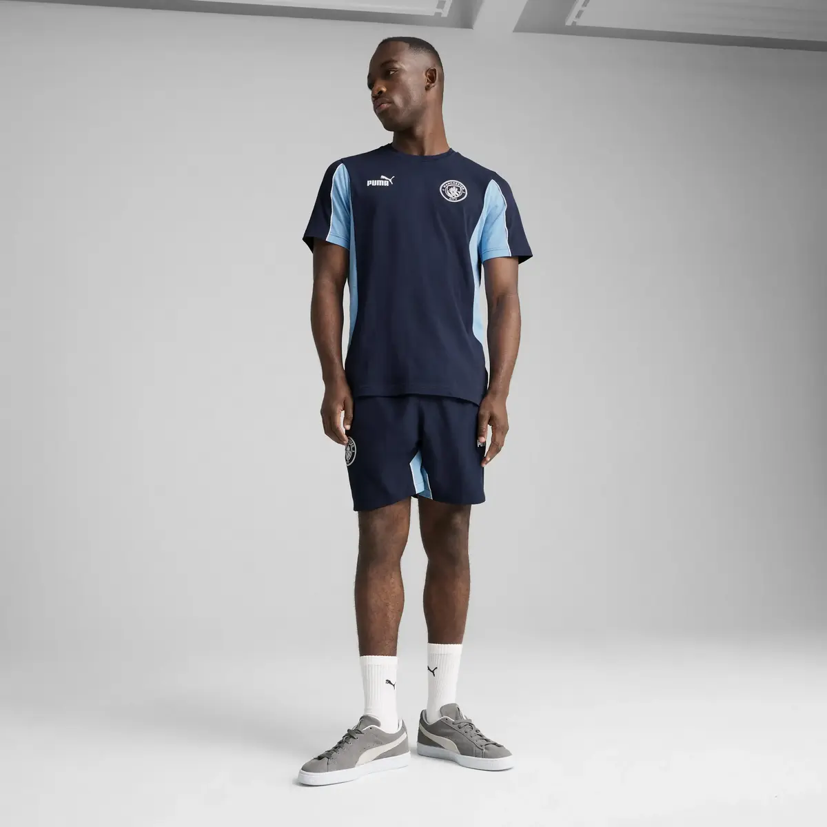 Puma MCFC ftblARCHIVE Tee Mavi Erkek T-Shirt