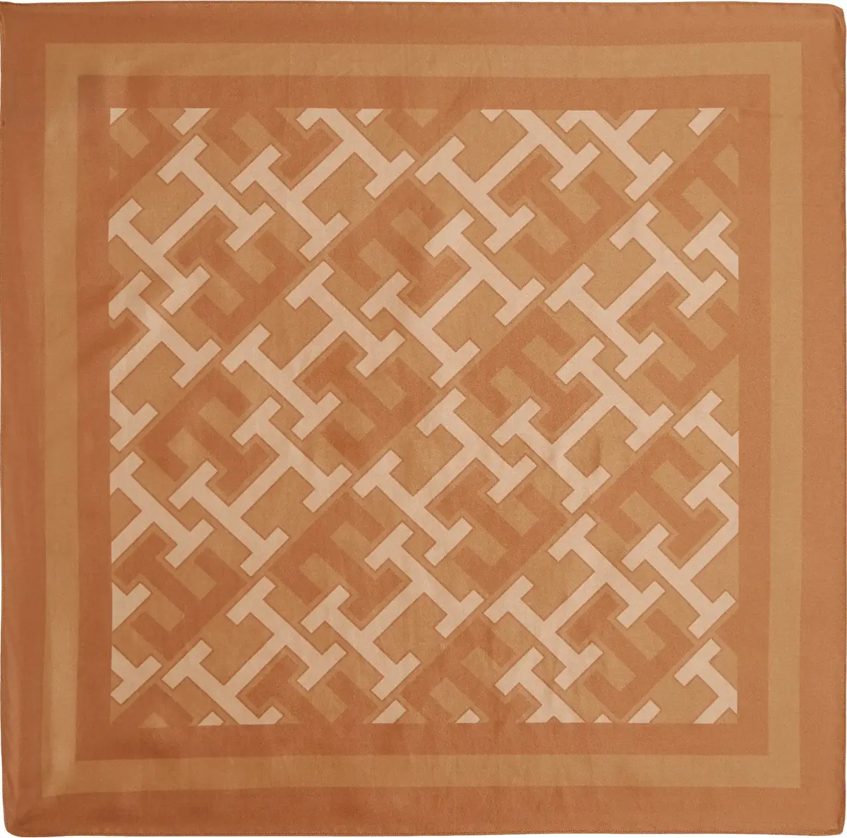 Tommy Hilfiger ICONIC MONOGRAM SILK Kadın Kahverengi Eşarp