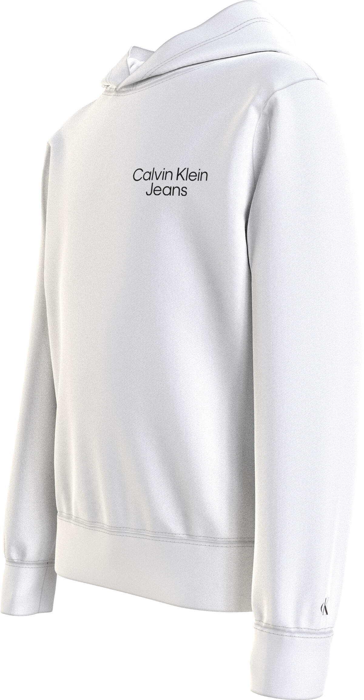 Calvin Klein CKJ STACK LOGO HOODI Erkek Beyaz Hoodie