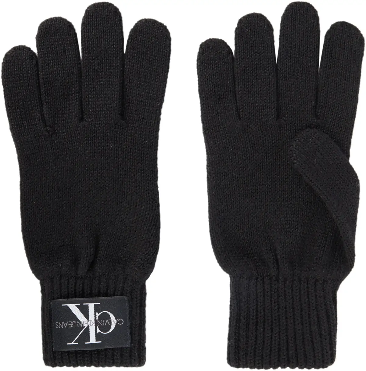 Calvin Klein KNITTED MONOGRAM GLO Erkek Siyah Eldiven