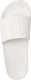Tommy Hilfiger TH MONOGRAM POOL SLI Kadın Krem Terlik