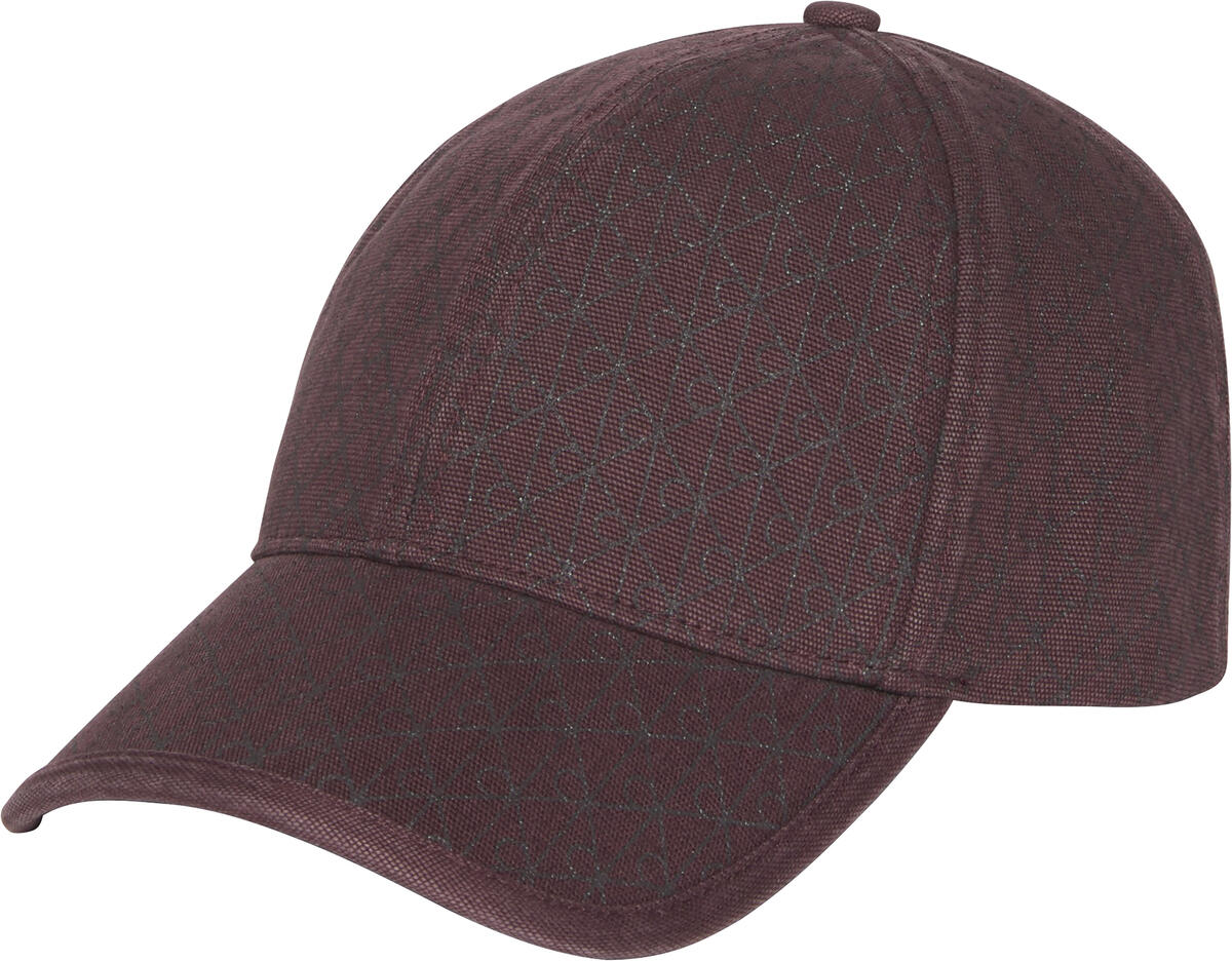Calvin Klein EMBLEM PRINT w LEATHER PATCH CAP Kırmızı Kadın Şapka