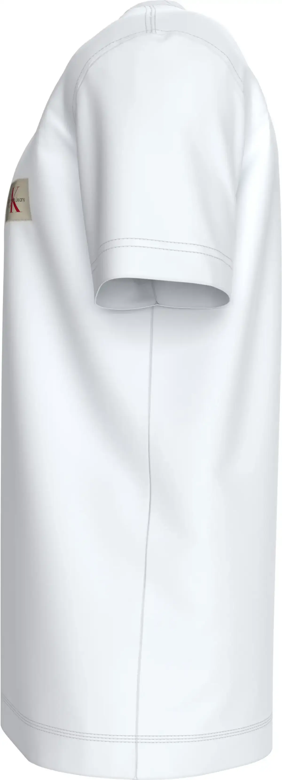 Calvin Klein WOVEN LABEL REGULAR, YAF Beyaz Erkek T-Shirt & Polo