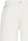 Calvin Klein THE WIDE LEG RAW HEM CHALK WHITE Kadın Beyaz Pantolon