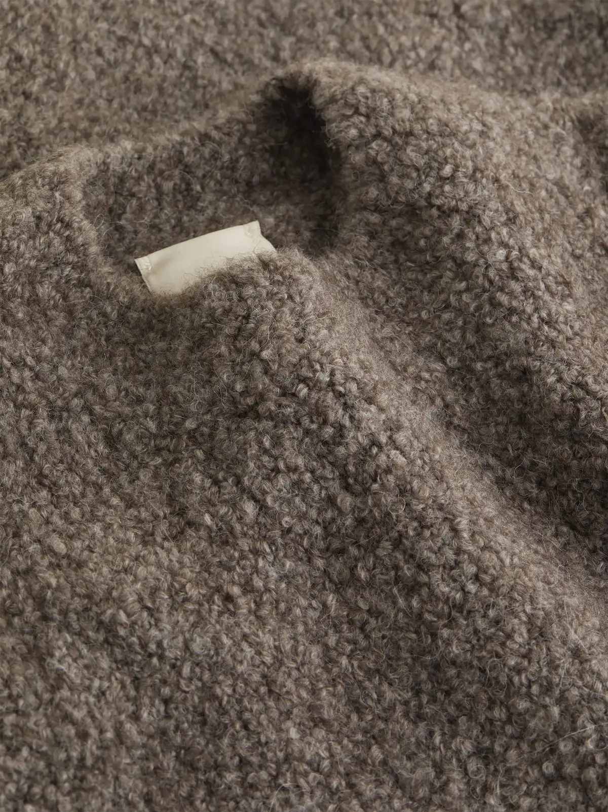 Calvin Klein BOUCLE MOCK NECK SWE Erkek Kahverengi Kazak