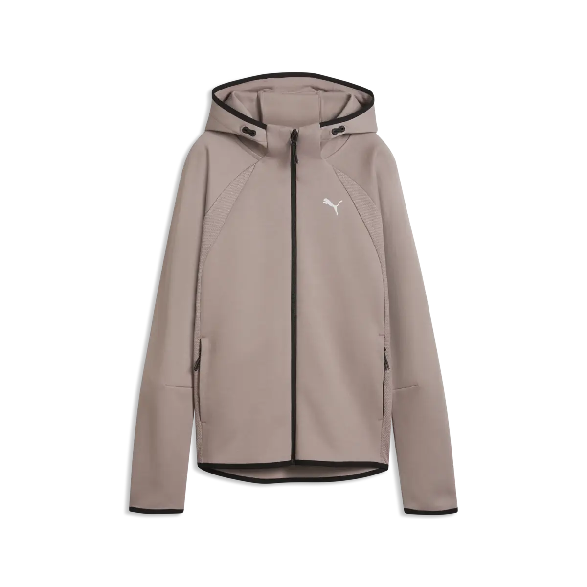 Puma EVOSTRIPE Full-Zip Hoodie DK Açık Kahve Kadın Kapüşonlu Sweatshirt