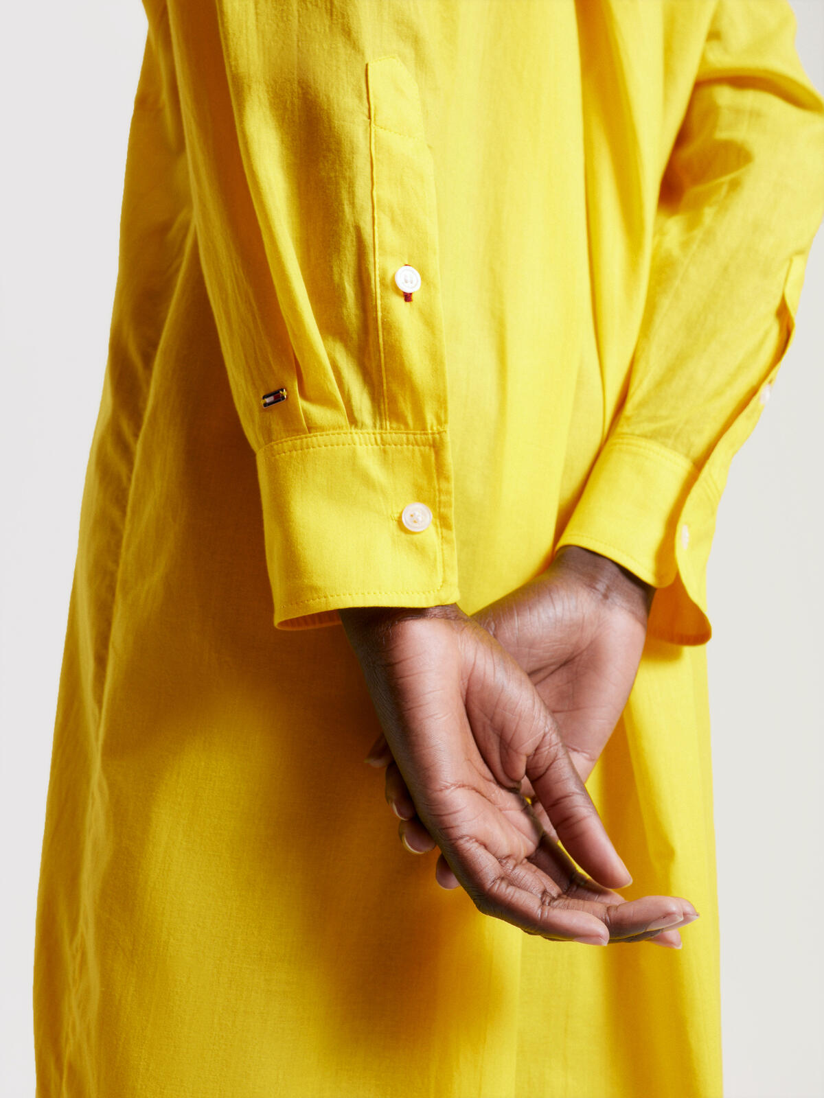 Tommy Hilfiger VOILE OVERSIZED LONG Kadın Sarı Elbise