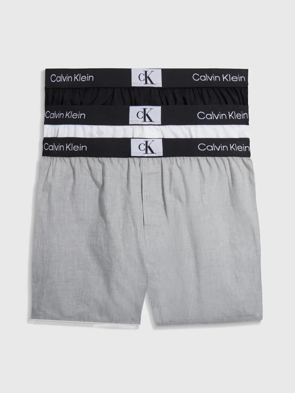 Calvin Klein BOXER SLIM 3PK Erkek Gri Boxer Set