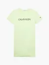 Calvin Klein INST LOGO T-SHIRT DR Kadın Yeşil Elbise