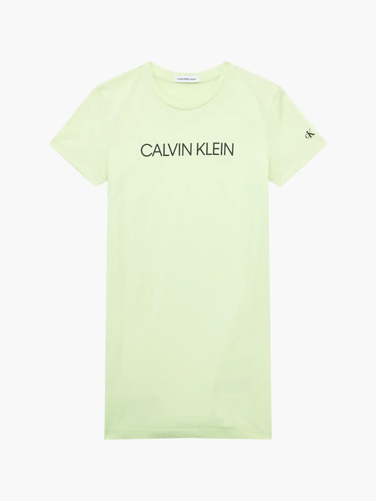 Calvin Klein INST LOGO T-SHIRT DR Kadın Yeşil Elbise