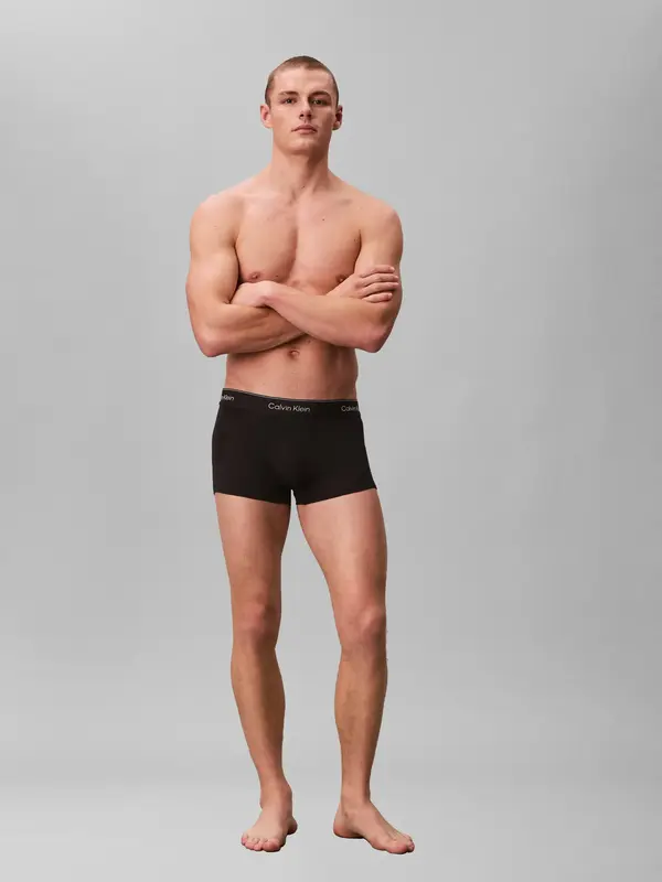 Calvin Klein LOW RISE TRUNK 3PK Siyah Erkek 3lü Boxer Set