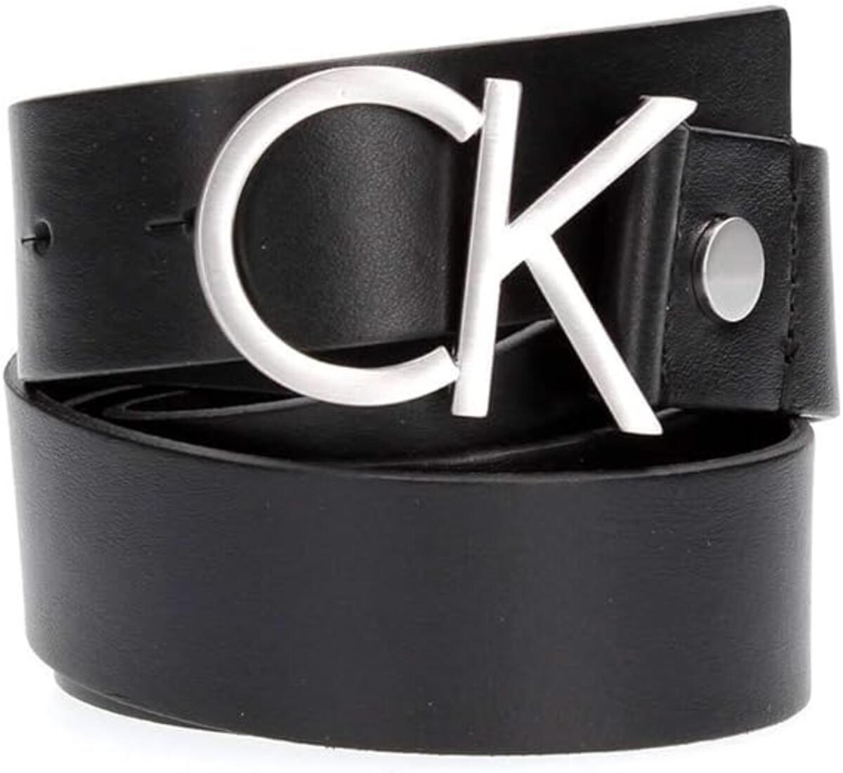 Calvin Klein CK ADJ.LOGO BELT 3.5, 001 Siyah Kadın Kemer
