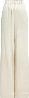 Calvin Klein NAIA SHINE WIDE LEG Kadın Krem Geniş Paça Pantolon