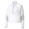 Puma EVOSTRIPE Half-Zip Crew PUMA White Beyaz Kadın Yarım Fermuarlı Sweatshirt