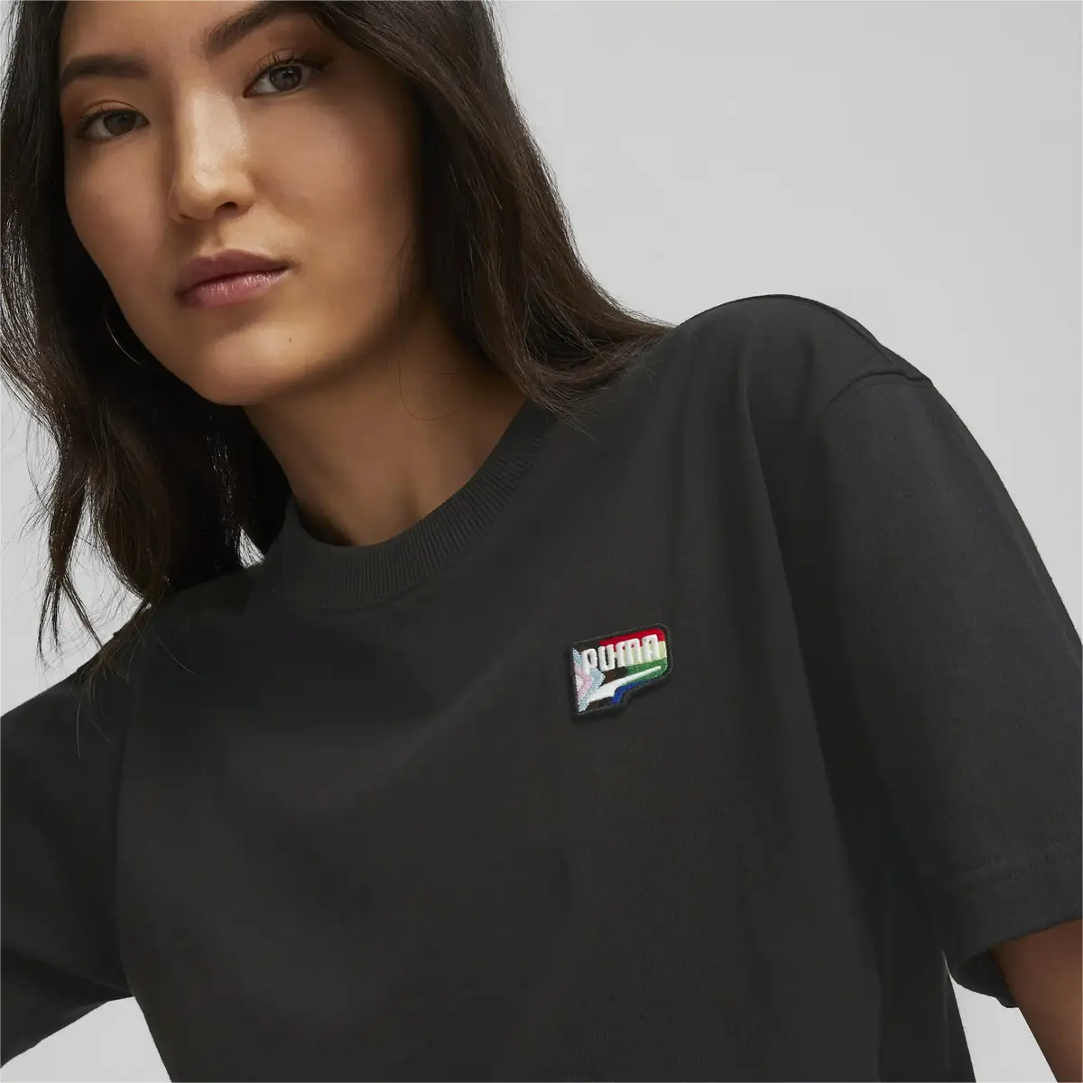 Puma DOWNTOWN PRIDE Tee Siyah Unisex T-Shirt