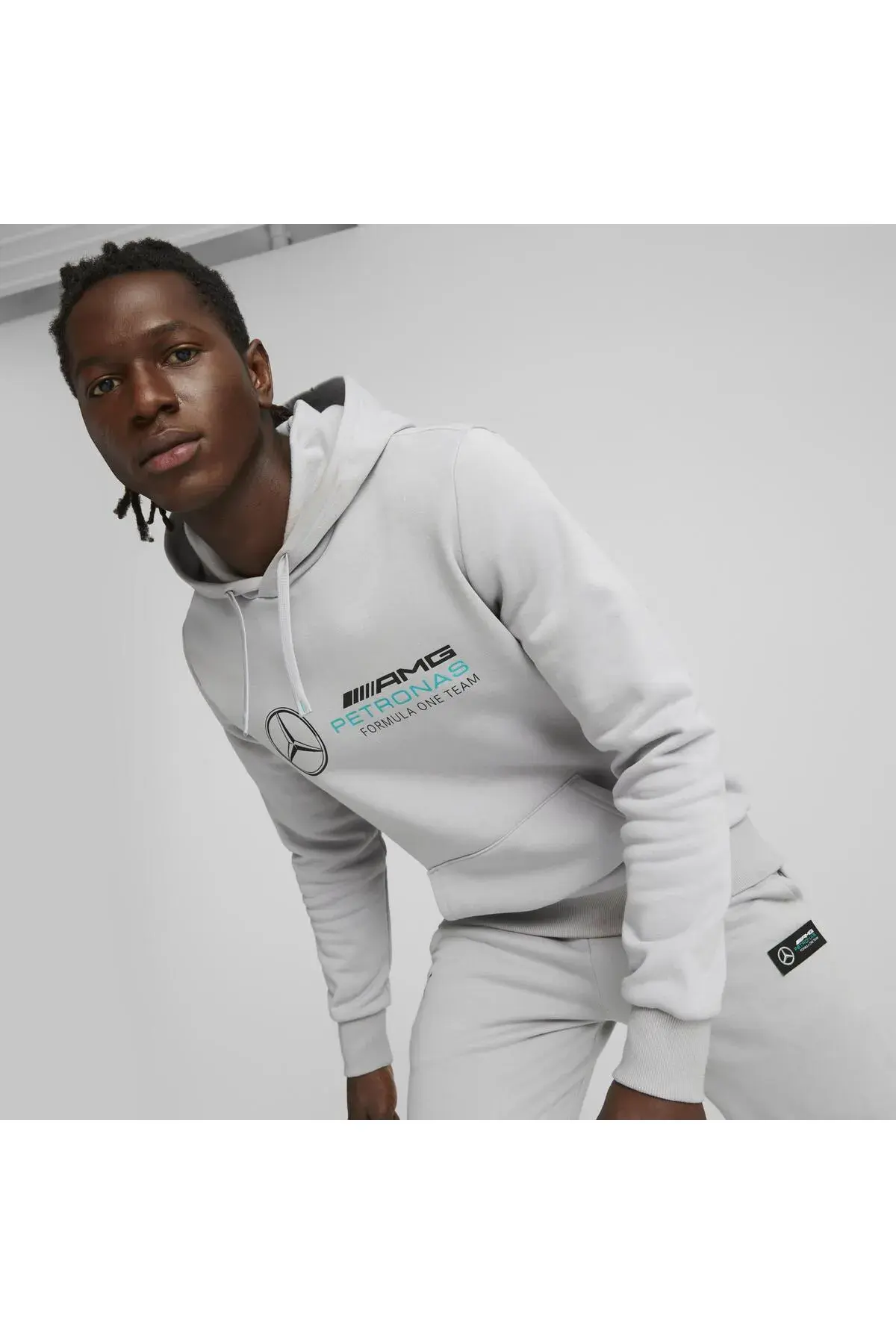 Puma MAPF1 ESS Fleece Hoodie Gri Erkek Hoodie