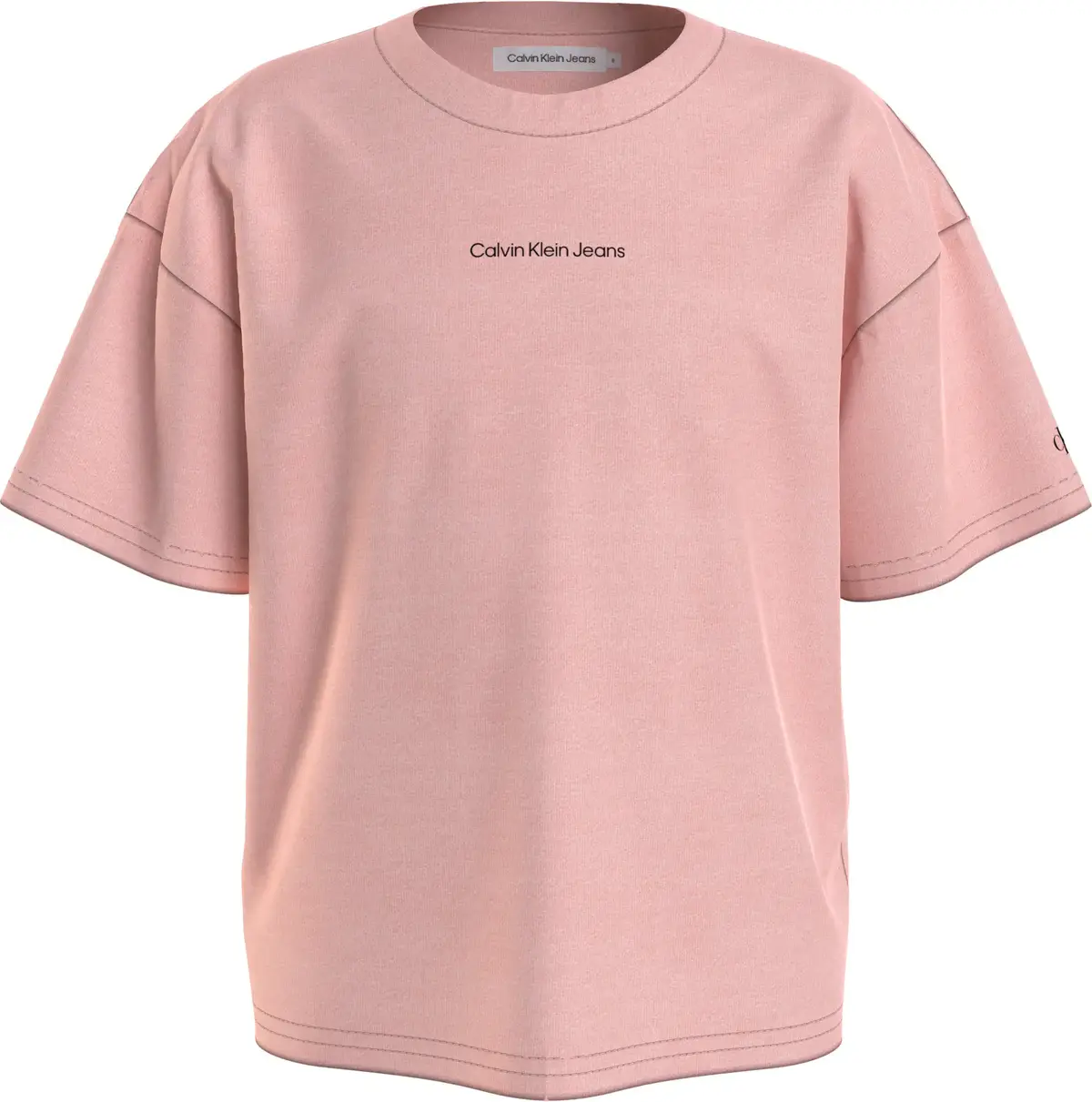 Calvin Klein CKJ LOGO BOXY T-SHIR Kadın Pembe T-Shirt