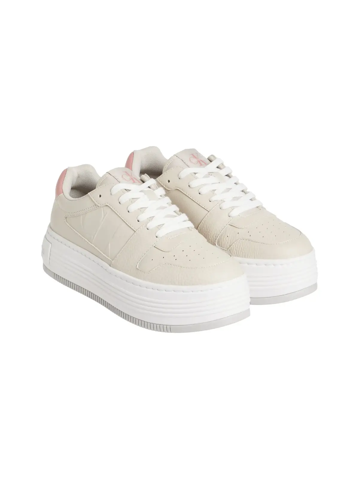 Calvin Klein BOLD FLATF LOW LACEU Krem Kadın Günlük Spor Ayakkabı