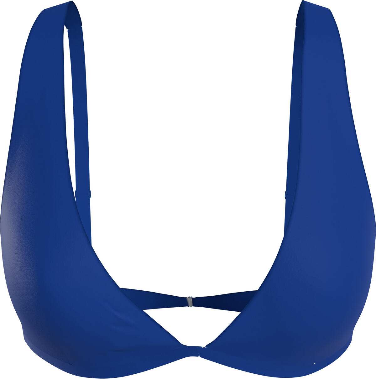 Calvin Klein FIXED TRIANGLE-RP Kadın Mavi Bikini Üstü