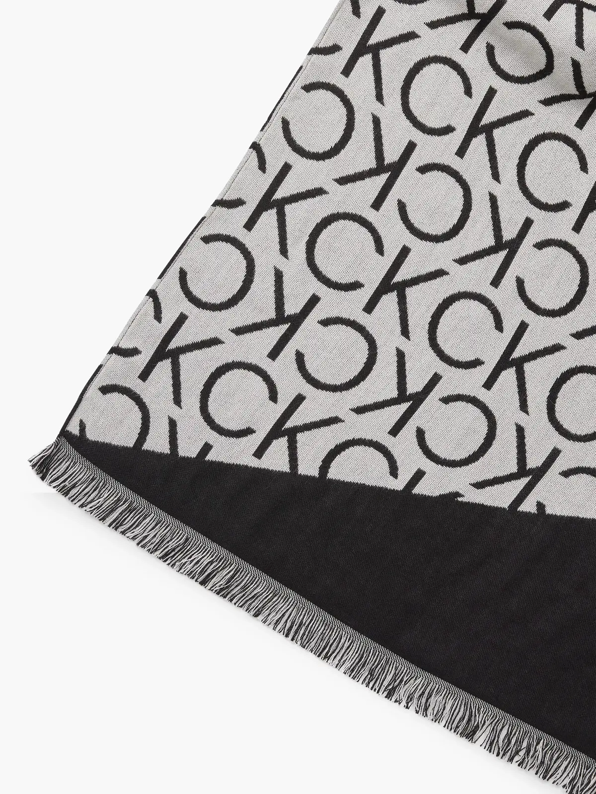 Calvin Klein SEASONAL LOGO 100X20 Kadın Siyah Eşarp