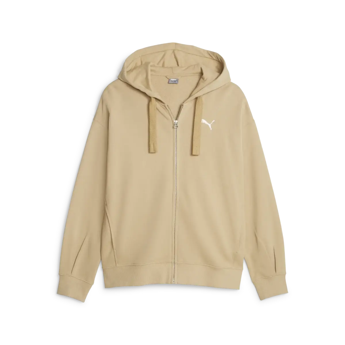 Puma HER Full-Zip Hoodie TR Bej Kadın Fermuarlı Sweatshirt