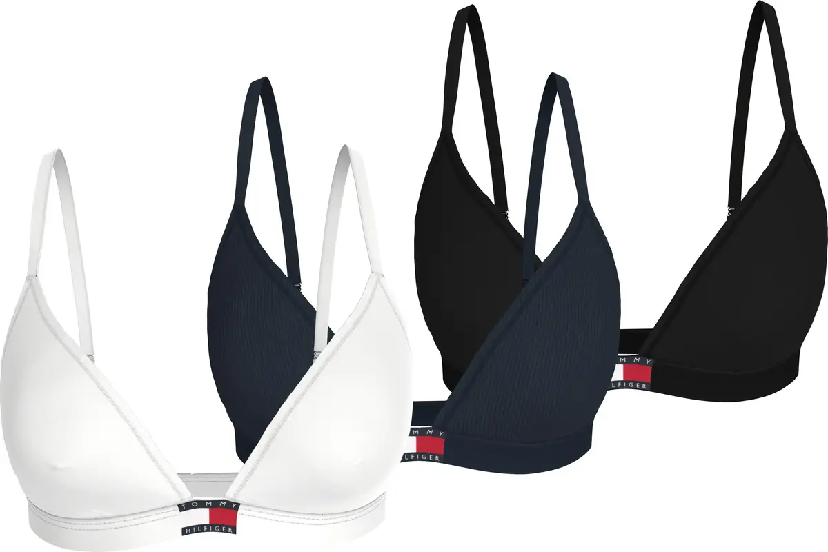 Tommy Hilfiger 3 PACK TRIANGLE, 0IE Beyaz Kadın Sütyen & Bralet