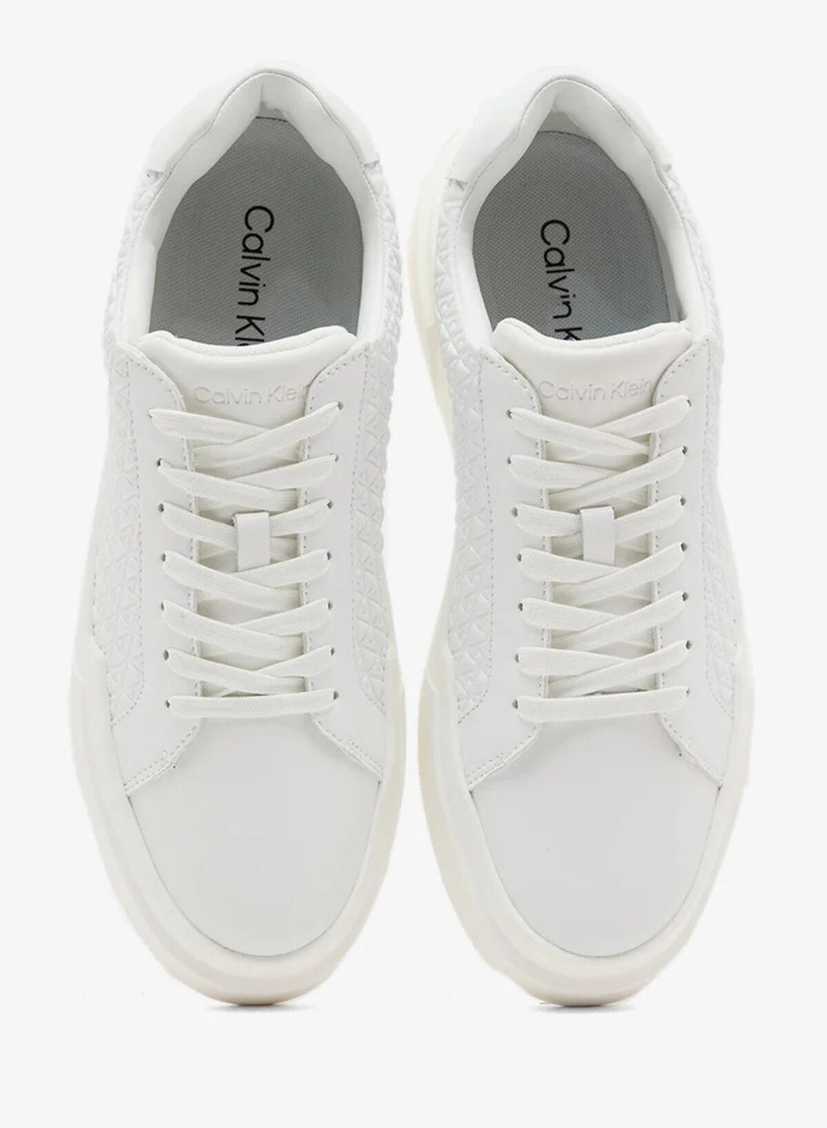 Calvin Klein CHUNKY CUPSOLE LACEUP LTH AOP Kadın Mavi Kot Pantolon