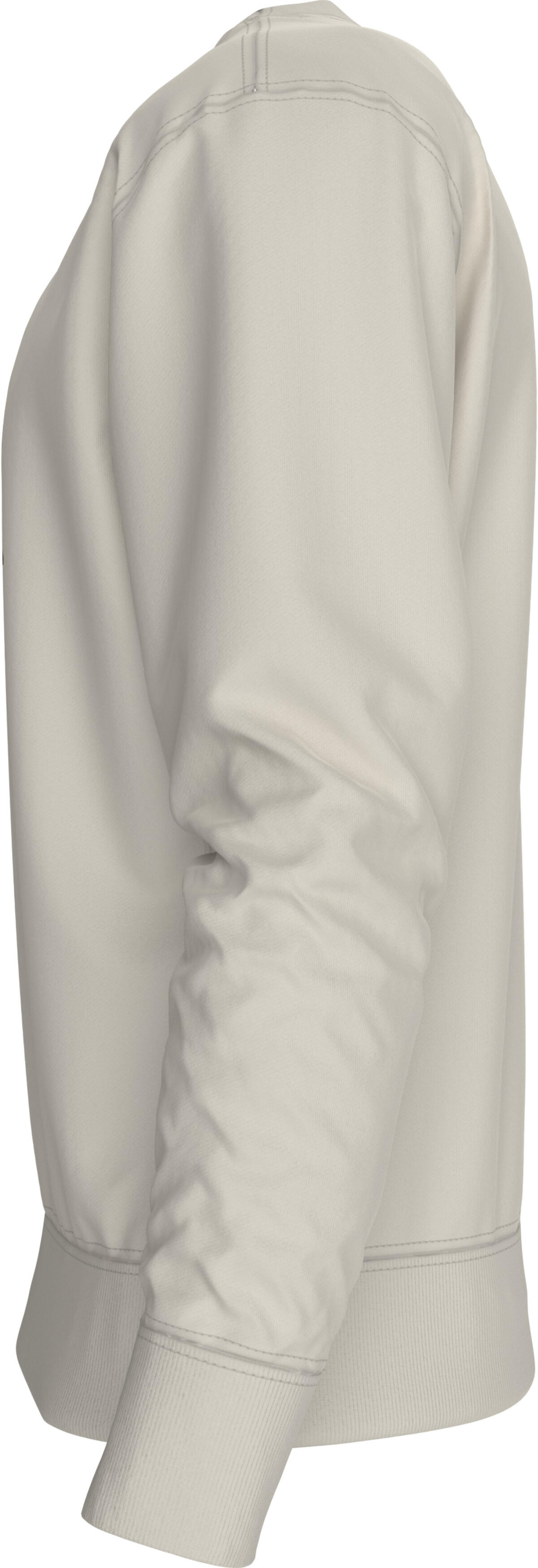 Calvin Klein LS EU 350TERRY MONOLOGO CN SWTSH Beyaz Erkek Sweatshirt