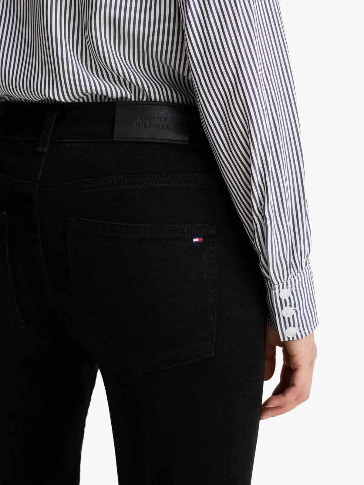 Tommy Hilfiger BOOTCUT RW BLACK, BDS Siyah Kadın Jean Pantolon