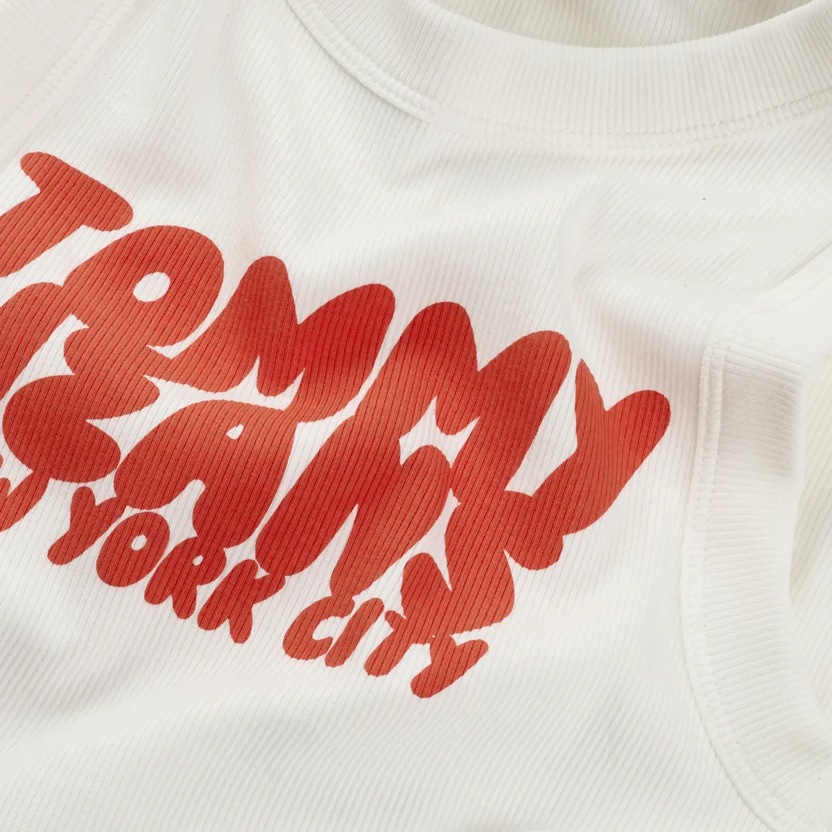 Tommy Hilfiger TJW SLIM SH TJ BUBBL, YBL Beyaz Kadın T-Shirt & Polo