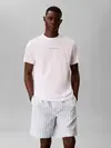 Calvin Klein SS POPLIN SHORT SET Mavi Erkek Pijama Takımı
