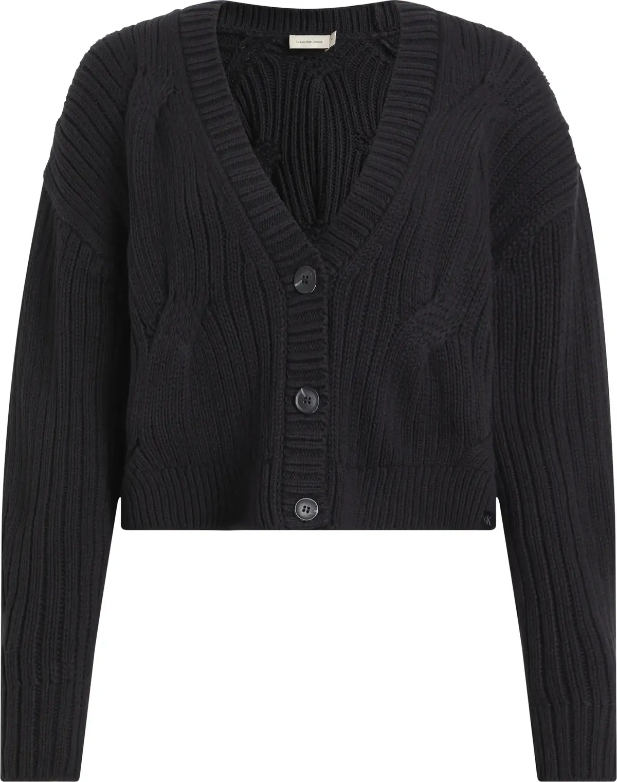 Calvin Klein FLUFFY YARN SWEATER Kadın Siyah Kazak