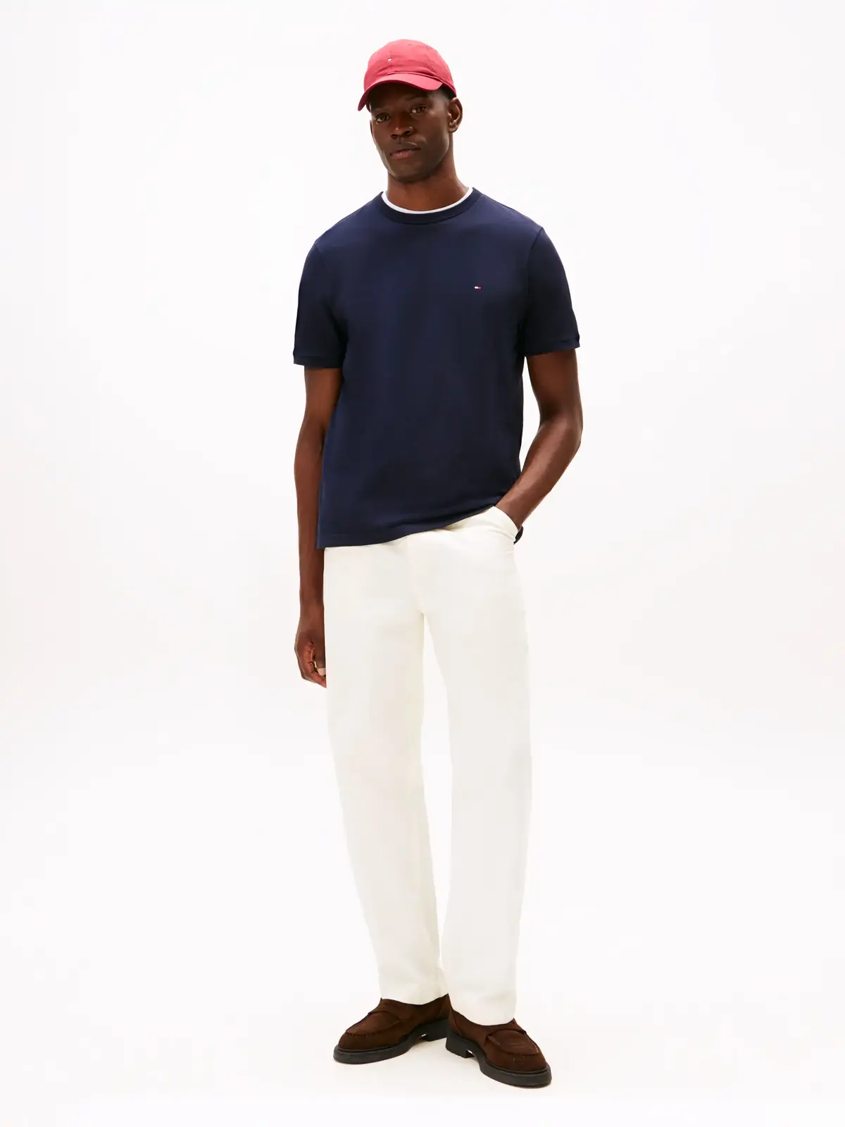 Tommy Hilfiger RWB PIQUE TEE, DW5 Siyah Erkek T-Shirt & Polo