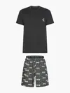 Calvin Klein S/S SHORT SET Erkek Siyah Eşofman Takımı