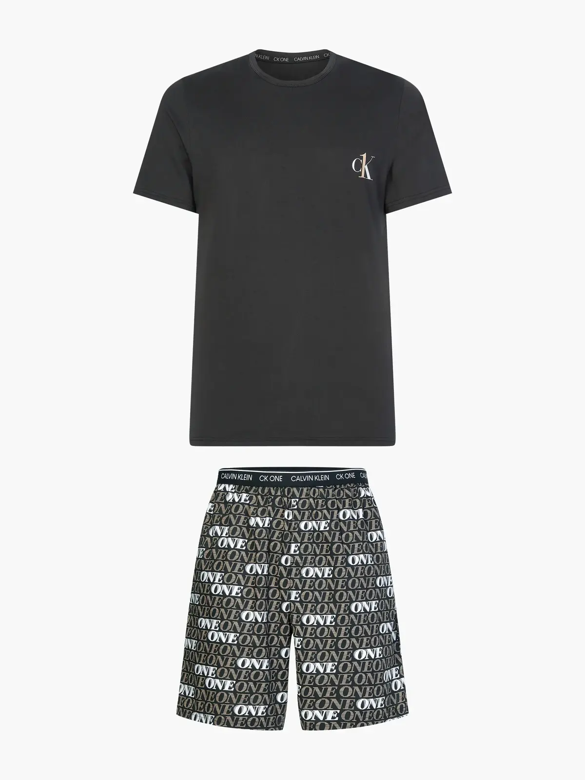 Calvin Klein S/S SHORT SET Erkek Siyah Eşofman Takımı