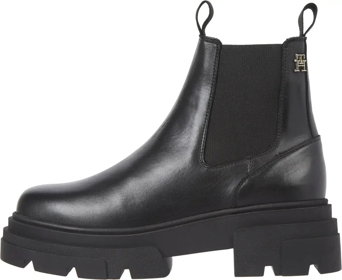 Tommy Hilfiger COMBAT LEATHER LOW C Kadın Siyah Bot