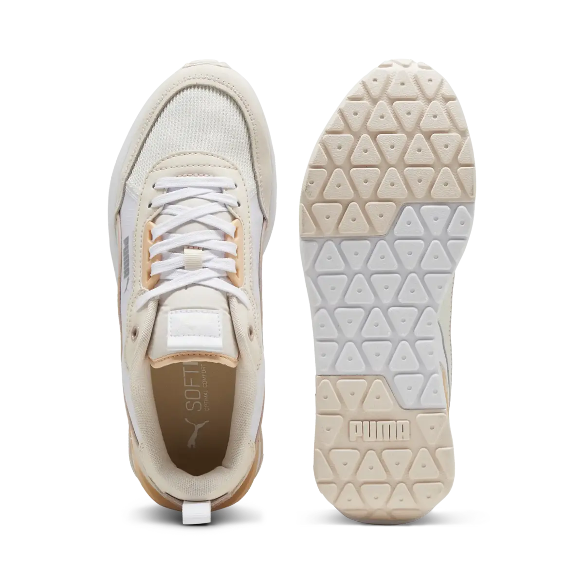 Puma R22 Krem Kadın Spor Ayakkabı & Sneaker